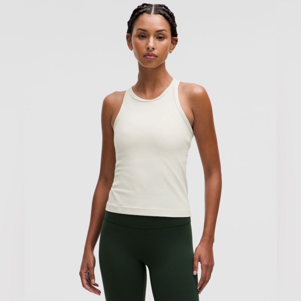Lululemon Align Waist Length Racerback Tank Top Sz 8 Bone